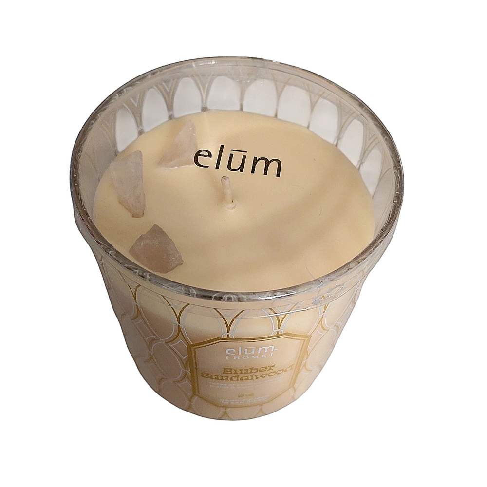 Elūm Home Amber Sandalwood Scented Candle